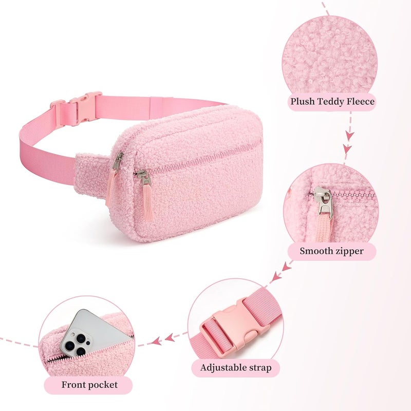 cotmcor Store Valentines Day Gifts for Kids: Fanny Pack Birthday Gift for 5 6 7 8 9 10 11 12 Year Old Teen Girls, Preppy Cute Trendy Stuff Colorblock Crossbody Bag Adjustable Belt Bags for Travel Outdoor - Image 3